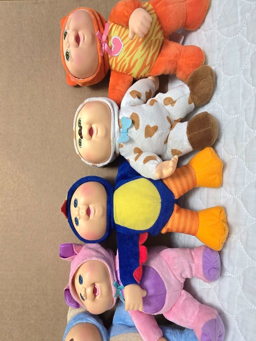 Lot Of 5 Cabbage Patch Cuties Puppy Pig  Toucan  Puppy Kitty GUC To EUC.